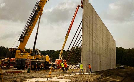 Construction equipment and workers